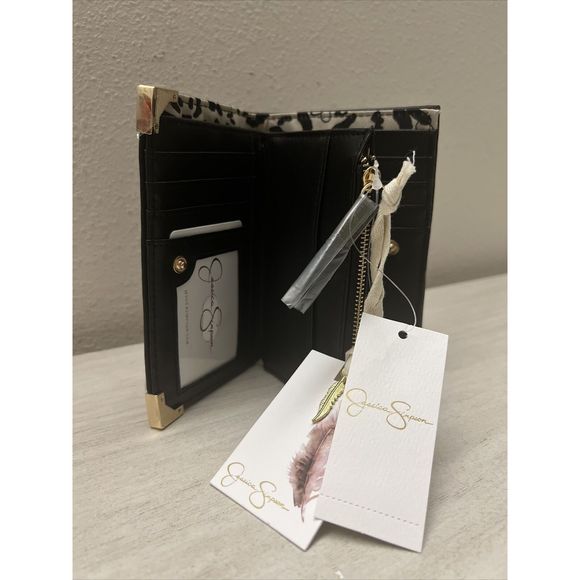 Jessica Simpson Small Fran Center Divider Wallet Color Meteorite/Black NEW - Picture 10 of 15